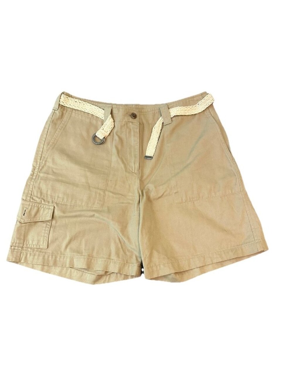 Lauren Ralph Lauren Cargo Shorts Womens 6 Khaki Rope Belt Outdoor Safari Utility